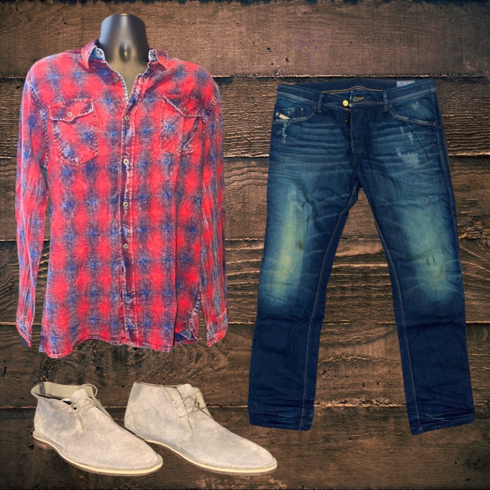Men’s Thread & Cloth plaid shirt - Large